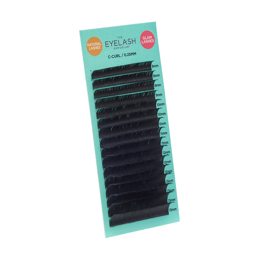 Natural Lashes - C-Curl Mixed Length Tray 0.25mm