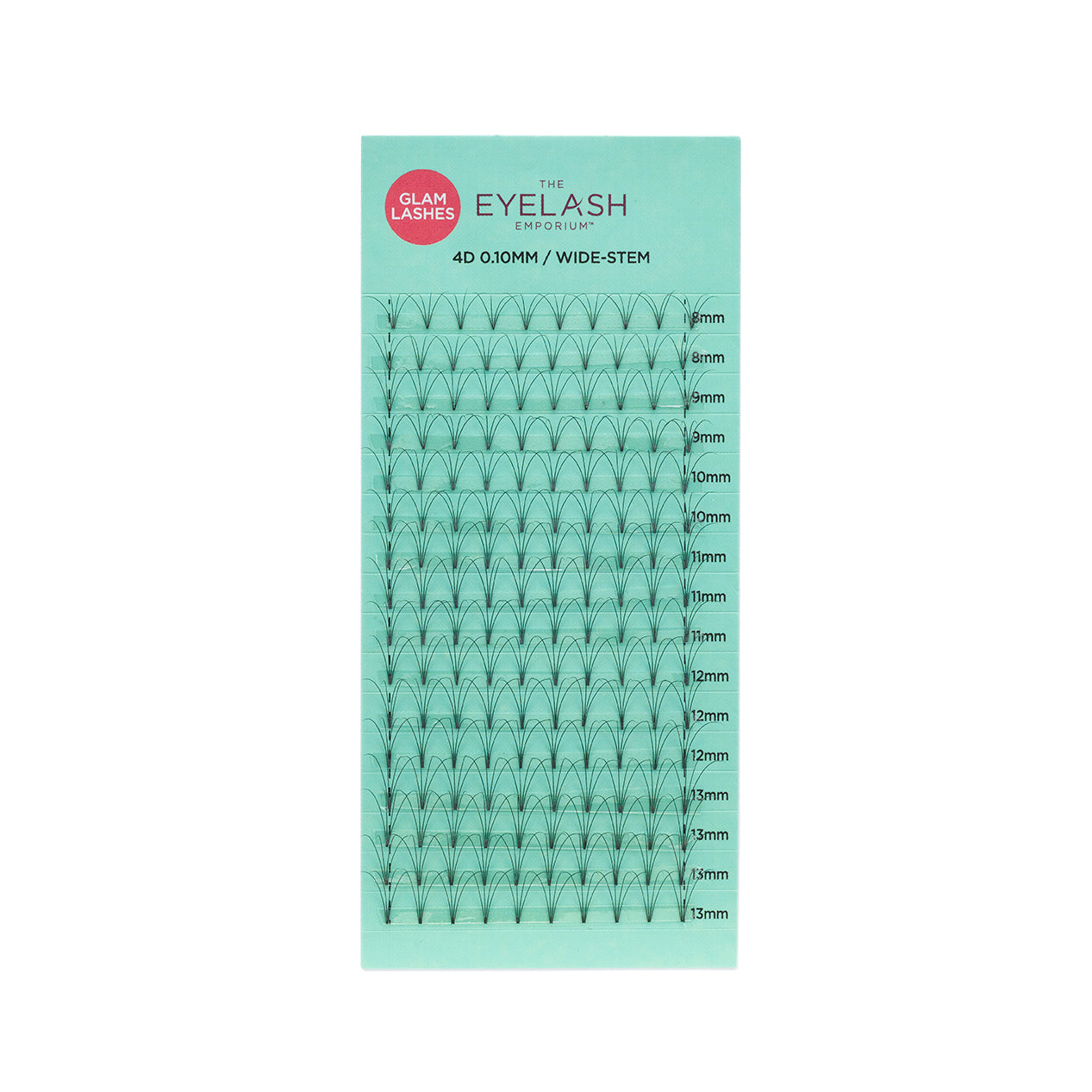 Glam Lashes - Pre Made Fans Wide Stem/4D/0.10mm