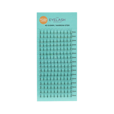 Natural Lashes - Pre Made Fans Long Stem/4D/0.10mm